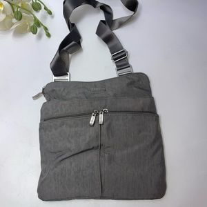 Baggallini Nylon Organizer Crossbody Grey Small